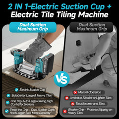 9 Speed Tile Laying Machine - 400KG Heavy Duty Vibration Leveling Tool Compatible With Makita 18V Battery