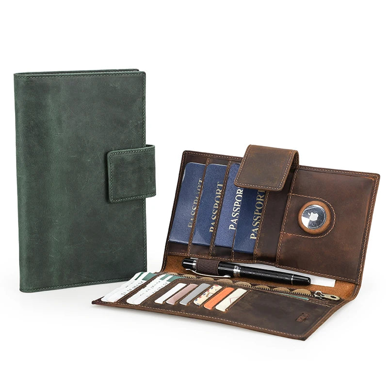 Genuine Leather Family Passport Clutch Wallet by Snagg It Wallet