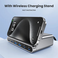 160W GaN 7-in-1 USB Charging Station | Wireless + 65W 45W PPS PD Fast Charger MacBook iPad iPhone Samsung