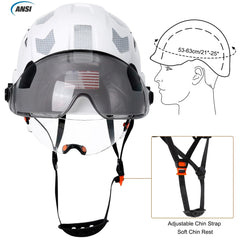 Safety Helmet With Bluetooth Earmuffs Double Visors Reflective Stickers by Snagg A Safety Helmet