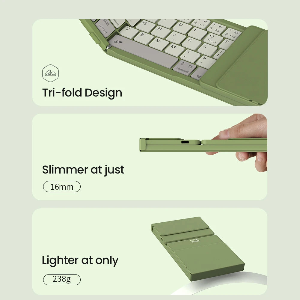 Folding Bluetooth Keyboard With Touchpad For IOS Android Tablets by Snagg A Wireless Keyboard