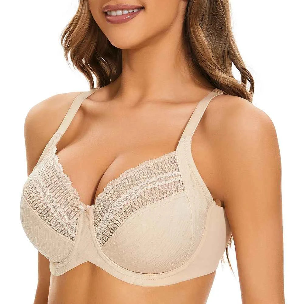 Plus Size Minimizer Bra | Underwire Full Coverage Non-Padded Ultra-Thin High Support