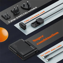 140W Fast Charger Type C Digital Display by Snagg A Charging Station