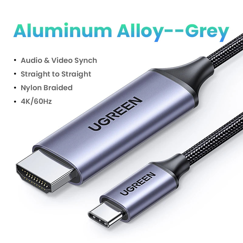 USB-C to HDMI 2.1 Cable 8K@60Hz / 4K@120Hz – For MacBook, iPad Pro & Samsung Galaxy