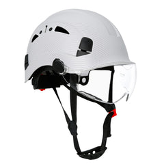 Vented construction safety helmet with built-in visor – image 28