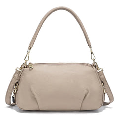 Genuine Leather Pillow Handbag – Simple High-Quality Small Shoulder & Crossbody Bag for Women