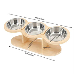 3 Elevated Tilted Cat Bowls - SnaggIt