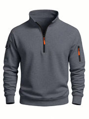 Men’s High-Neck Performance Sweatshirt | 2026 Autumn/Winter Half-Zip Windproof Top