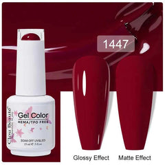 Professional 15ml HEMA & TPO Free Gel Polish – High-Performance Red & Multi Tone Semi Permanent Varnish