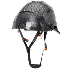 Vented construction safety helmet with built-in visor – image 12