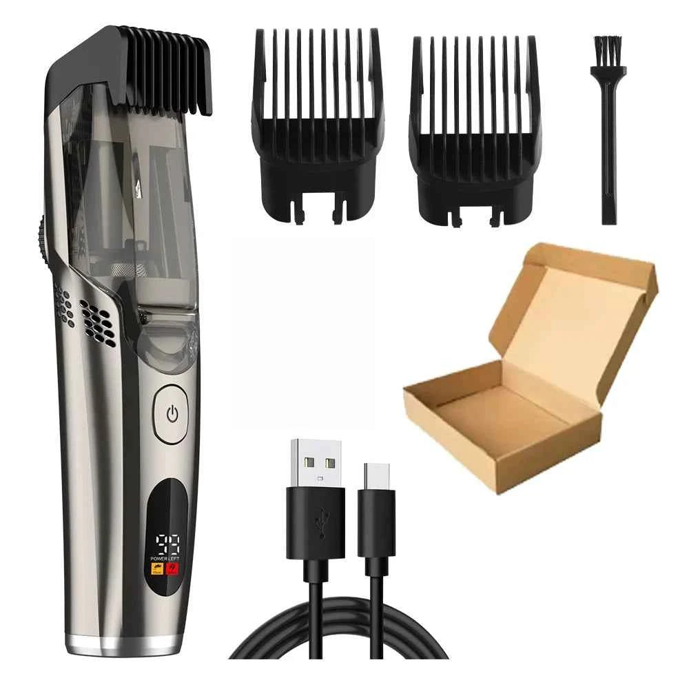 Professional Vacuum Beard Trimmer – 20 Length Precision Grooming System with Integrated Hair Collection