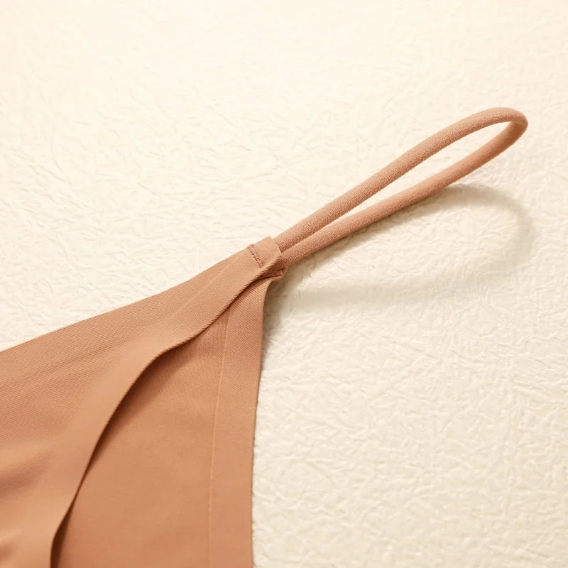 Seamless Thong Panties 6-Pack | Invisible Thin Strap Low Waist High Stretch Women's Underwear