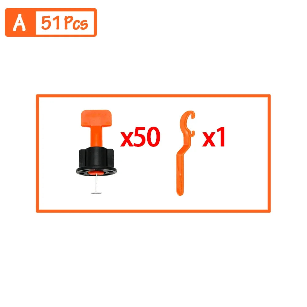 Tile Leveling System Kit 51–402pcs | Floor & Wall Tile Clips Spacers Leveler for Porcelain Ceramic
