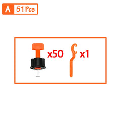 Tile Leveling System Kit 51–402pcs | Floor & Wall Tile Clips Spacers Leveler for Porcelain Ceramic