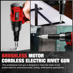 20V Brushless Auto Rivet Gun – 3.2–4.8mm Cordless Riveting Tool for Metalwork
