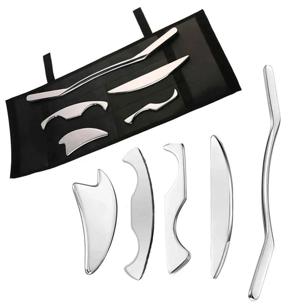 Professional Stainless Steel Gua Sha Tools Set (5PCS)