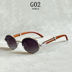 Luxe Oval Wooden Sunglasses by Snagg A Shades