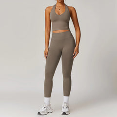 Women's 2/3/4-Piece Seamless Yoga Set | Long Sleeve Tracksuit Sports Bra Gym Leggings Activewear