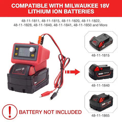 Adjustable DC Bench Power Supply | Variable Lab Converter Compatible With Milwaukee M18 18V Batteries