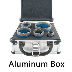 5pcs M14 Thread Dry Diamond Hole Saw Set | Brazed Core Drill Bits for Porcelain Granite Marble Tile