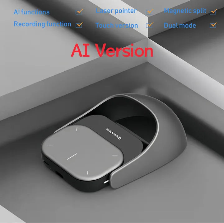 Detachable Wireless Air Mouse with Touchpad Featuring AI Voice Control, Recording & ChatGPT Integration by Snagg An Air Mouse