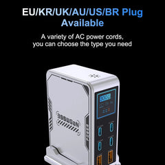 300W GaN Charger USB Type C 6-Port Digital Display by Snagg A Charging Station