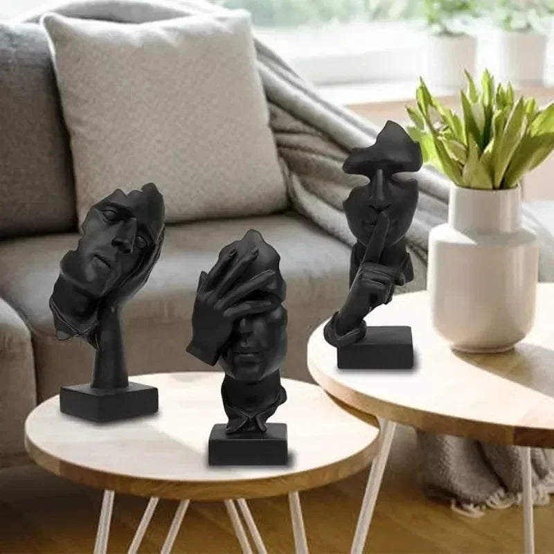 3 Piece Thinker Statue Set by Snagg A Sculpture
