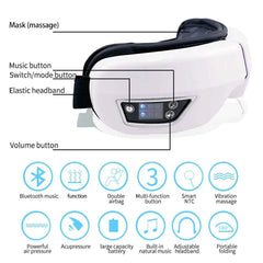 Smart Portable Airbag Eye Massager – Bluetooth Music Eye Relaxation Mask