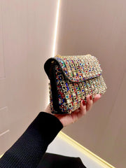 Luxury Full Rhinestone Rectangular Clutch by Snagg It Purses
