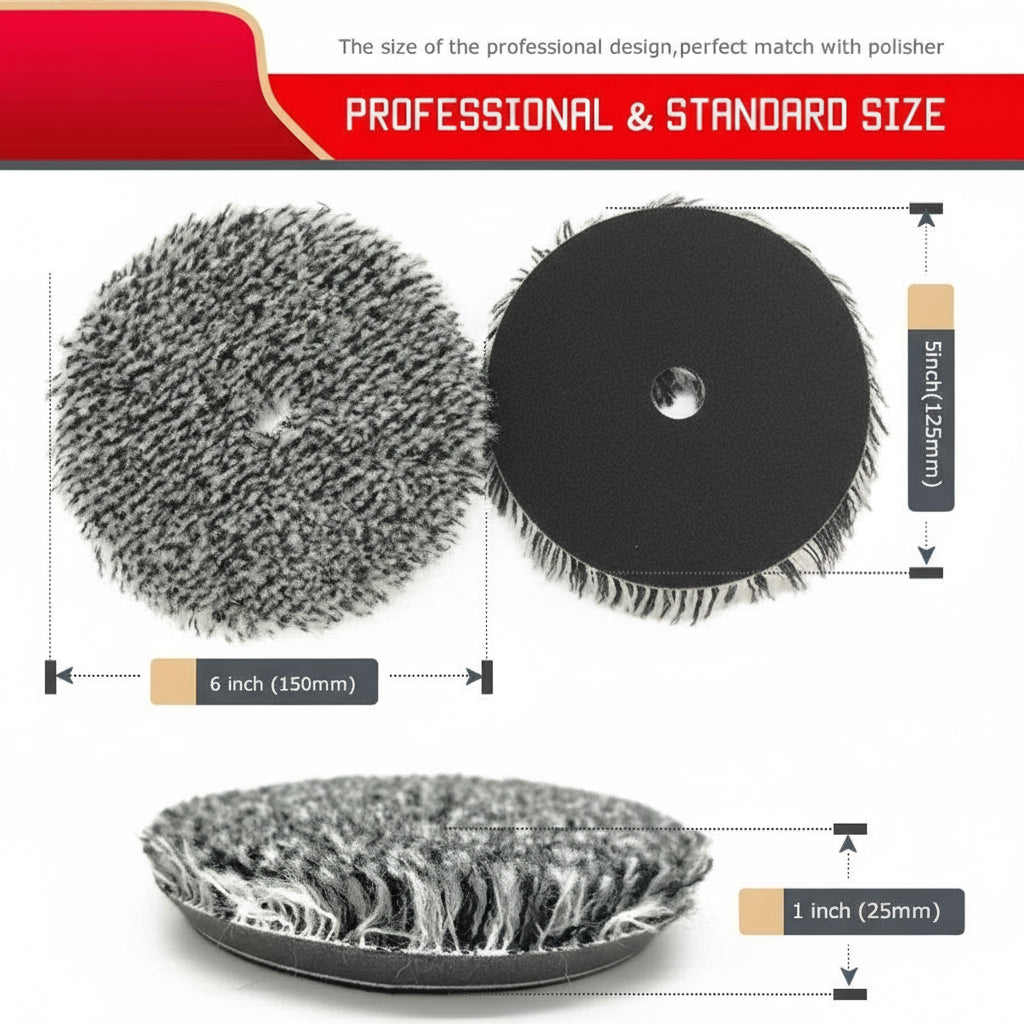 High Density Lambswool Buffing Pads for Car Polishers by Snagg A Polishing Pad