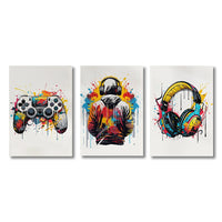 Set of 3 Gaming Wall Art Posters by Snagg A Print