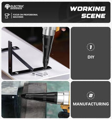 Brushless Electric Rivet Gun Cordless 3.2-4.8mm Automatic Riveting Power Tool for Dewalt 20V Battery