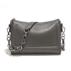 Soft Leather Acrylic Chain Handbag – Luxury Small Top-Handle Underarm & Crossbody Shoulder Bag for Women