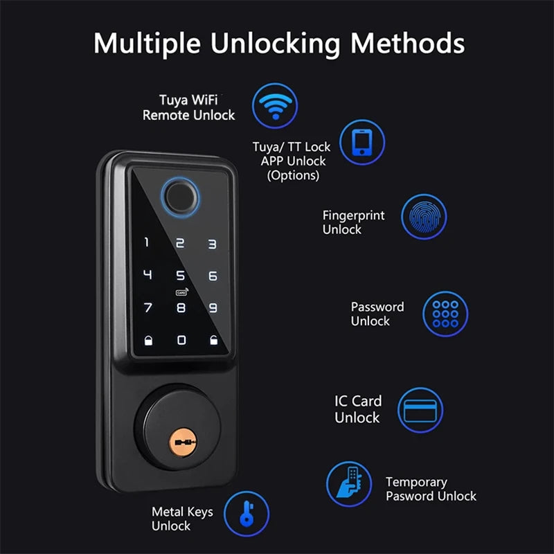 Waterproof Smart Deadbolt Lock – Biometric Fingerprint & Keypad Entry by Snagg A Smart Door Lock