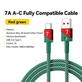 USB-C Cable 100W 7A Super Fast Charging | Football Team Colours Cord for Samsung Huawei Xiaomi OnePlus