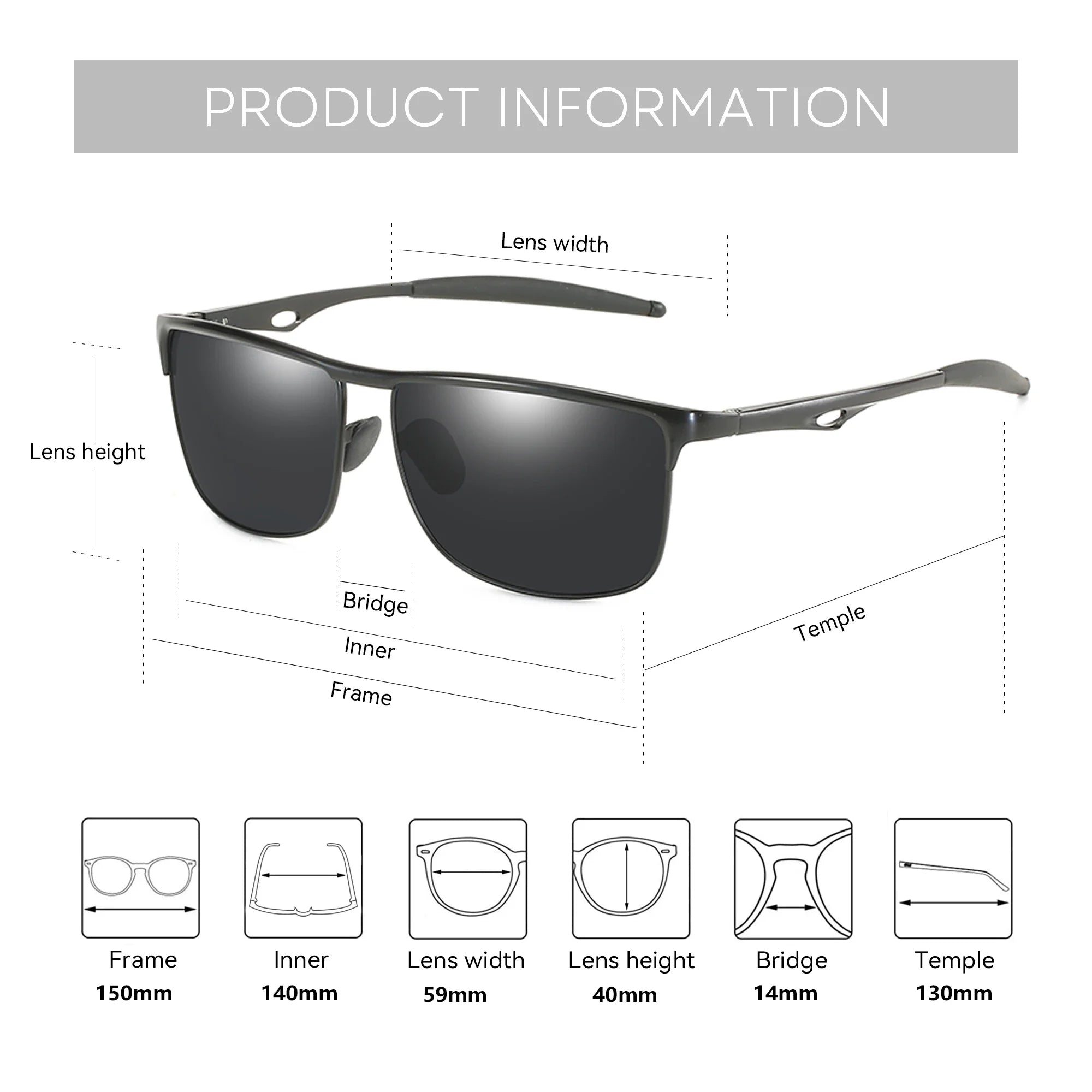Fashion Aluminum Polarized Sunglasses by Snagg It Sunglasses