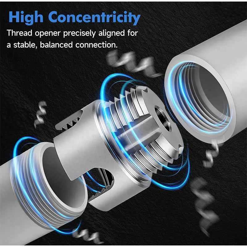 Integrated Internal & External Pipe Threader Kit | Heavy Duty 1/2", 3/4" & 1" Drill-Compatible Threading Tool