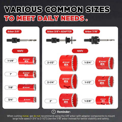 16 PCs M42 8% Cobalt Bi-Metal Hole Saw Set & Professional Installation Kit
