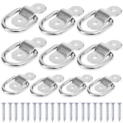 Stainless Steel D-Ring Tie Down Anchor | Lashing Ring Pull Hook for Car Boat Cargo Trailer RV Van