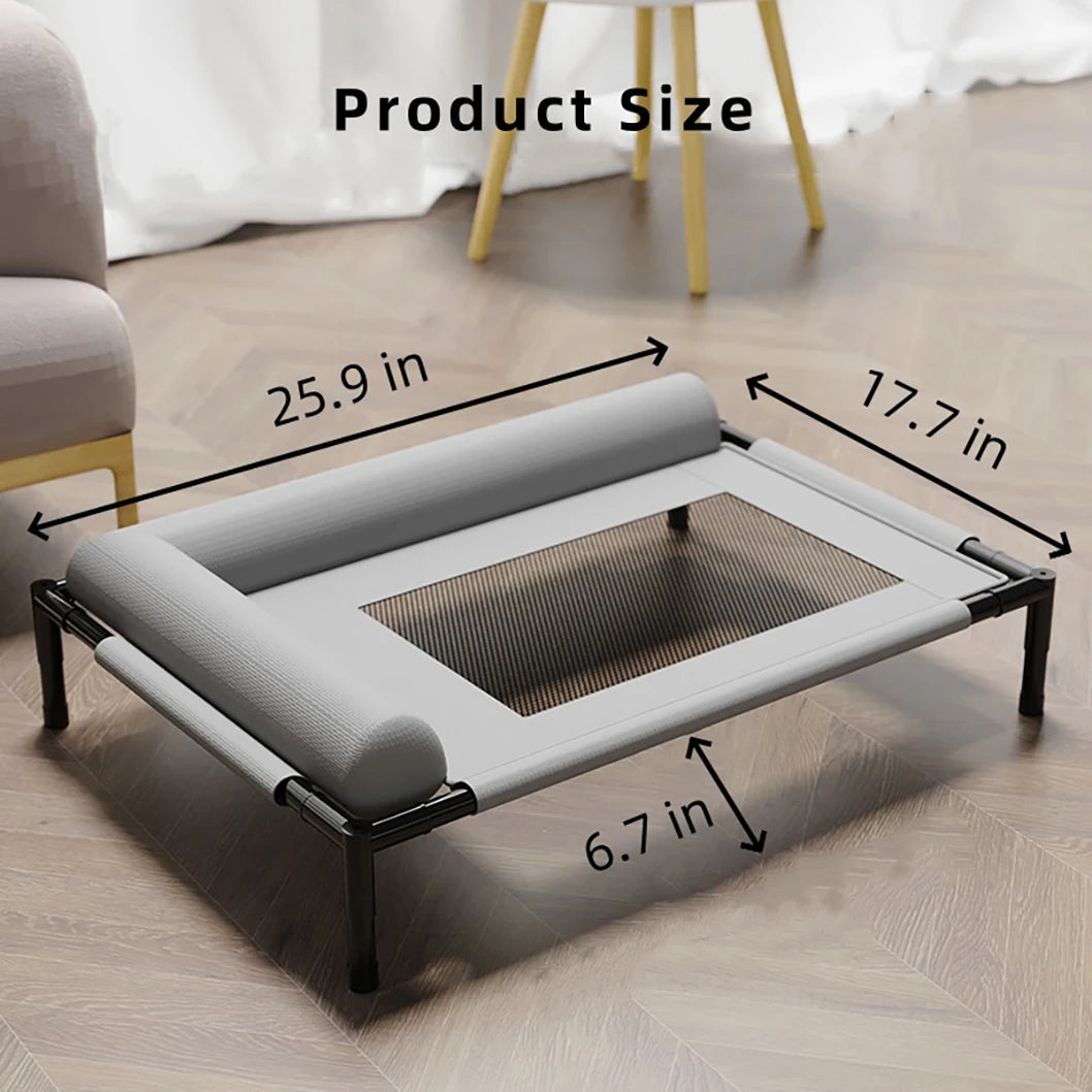 Portable Cooling Cat Bed with Slope Headrest by Snagg A Pet Bed