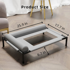 Portable Cooling Cat Bed with Slope Headrest by Snagg A Pet Bed