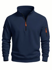 Men’s High-Neck Performance Sweatshirt | 2026 Autumn/Winter Half-Zip Windproof Top