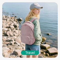 Women's Waterproof Nylon Laptop Backpack 13" – Lightweight Large Capacity College & University Bag