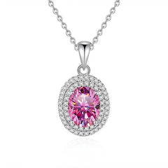 2ct Elliptical Moissanite Ring & Necklace Set - SnaggIt