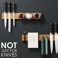 16-Inch Bamboo Magnetic Knife Holder by Snagg A Rack