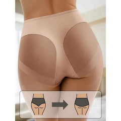 High Waist Seamless Briefs 2-Pack | Contrast Mesh Breathable Soft Women's Underwear