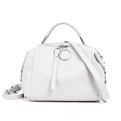 Genuine Cowhide Leather Pillow Bag – Women's Designer Crossbody & Top Handle Shoulder Satchel Shopper
