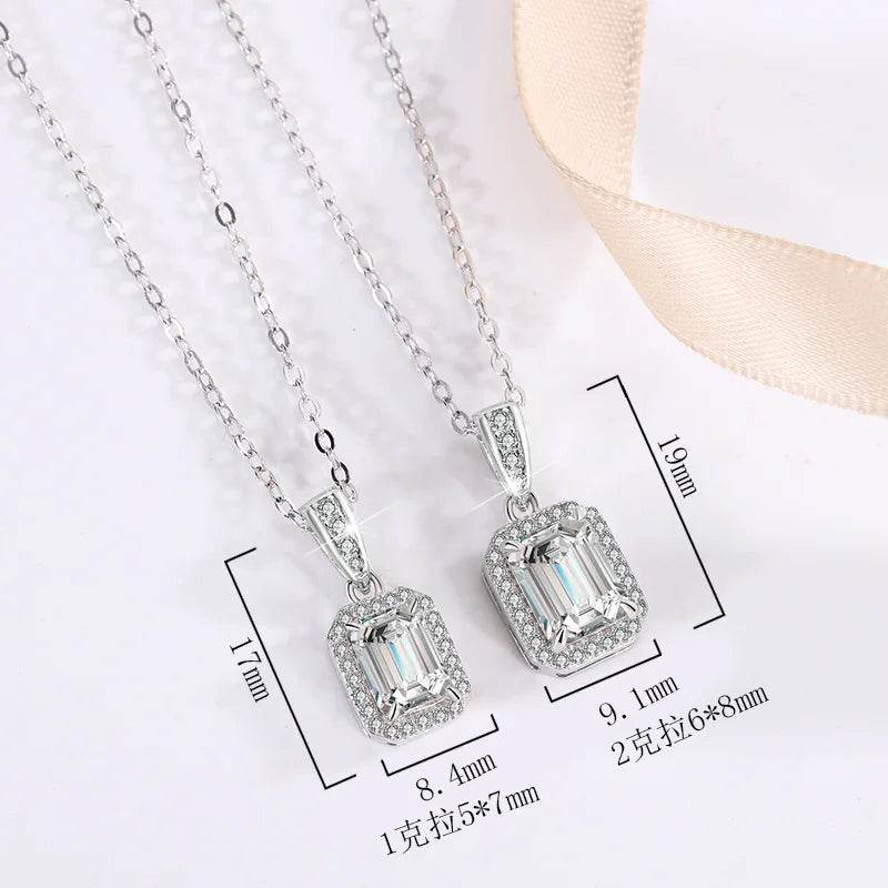 5×7MM Moissanite Pendant Necklace - SnaggIt
