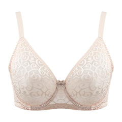 Plus Size Push Up Bra | Floral Lace Mesh Underwire Full Coverage Ultra-Thin