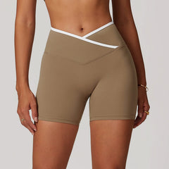 Women's V-Waist High Waist Yoga Shorts | Breathable Running Cycling Gym Fitness Workout